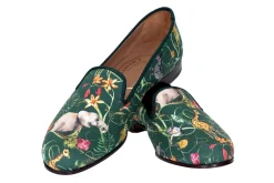Africa Emerald Silk Slipper (Women)<Stubbs & Wootton New