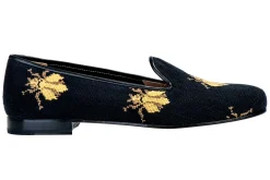Bee Needlepoint Slipper (Men)<Stubbs & Wootton Clearance