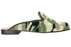 Green Needlepoint Mule (Women)<Stubbs & Wootton Outlet