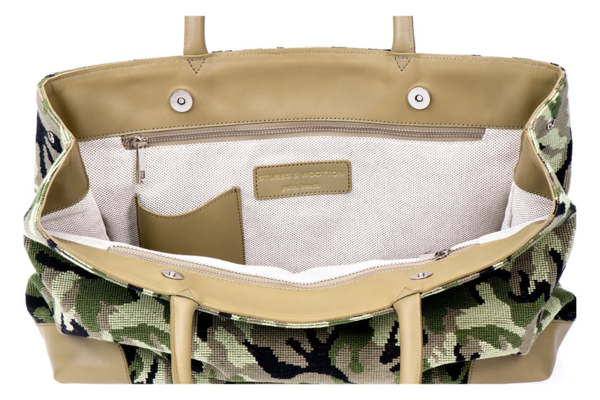 Green Needlepoint Tote<Stubbs & Wootton Clearance