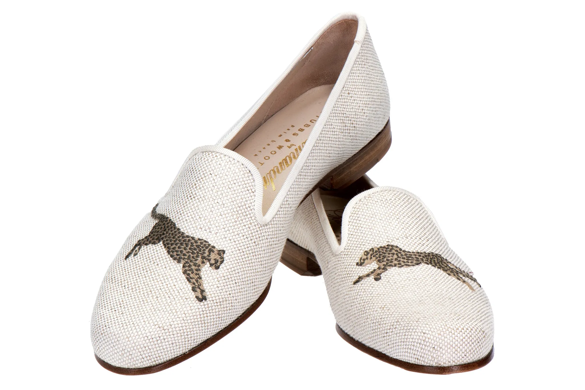 Cheetah Dune Linen Slipper (Men)<Stubbs & Wootton Sale