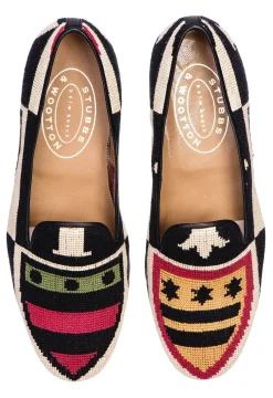 Crest Needlepoint Slipper (Narrow)<Stubbs & Wootton Discount