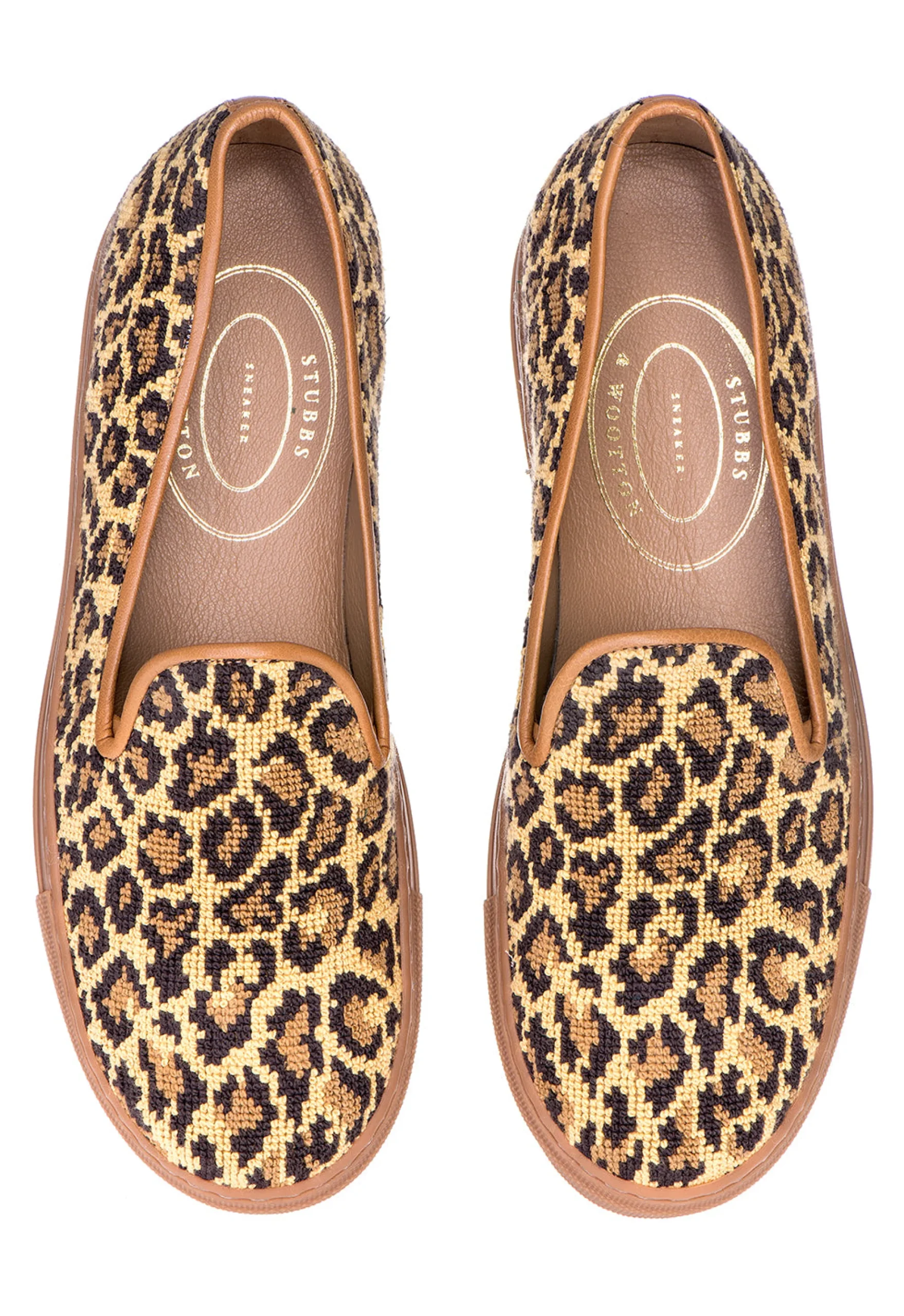 Jane Leopard Needlepoint Sneaker (Men)<Stubbs & Wootton Clearance