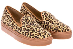 Jane Leopard Needlepoint Sneaker (Men)<Stubbs & Wootton Clearance