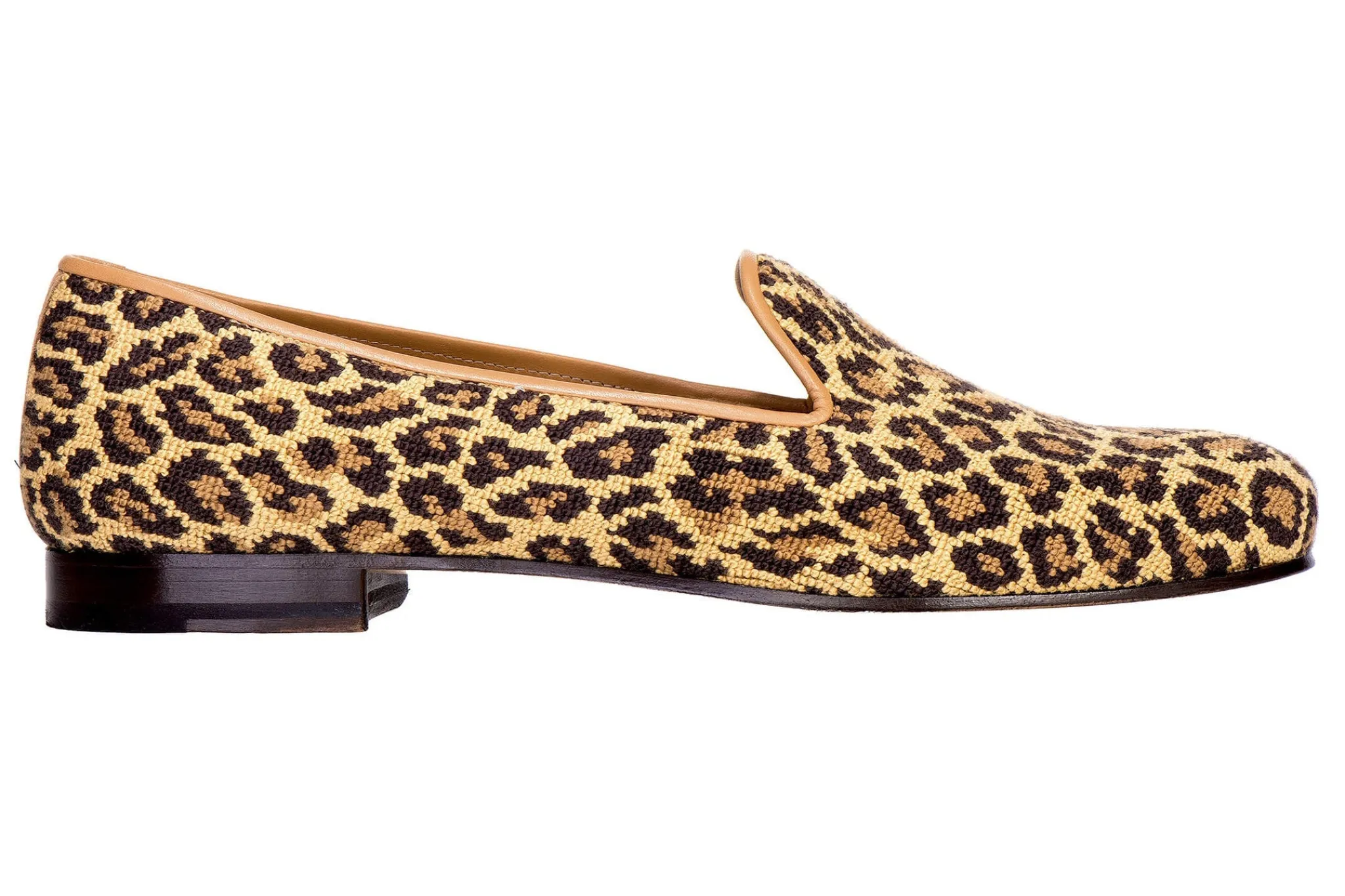 Jane Leopard Needlepoint Slipper (Wide)<Stubbs & Wootton Hot