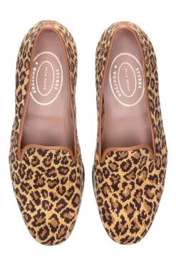 Jane Leopard Needlepoint Slipper (Women)<Stubbs & Wootton Online