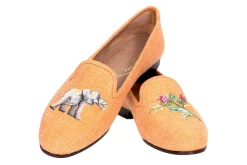 Jungle Ochre Linen Slipper (Women)<Stubbs & Wootton New