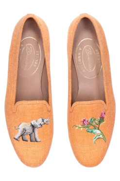 Jungle Ochre Linen Slipper (Men)<Stubbs & Wootton Best