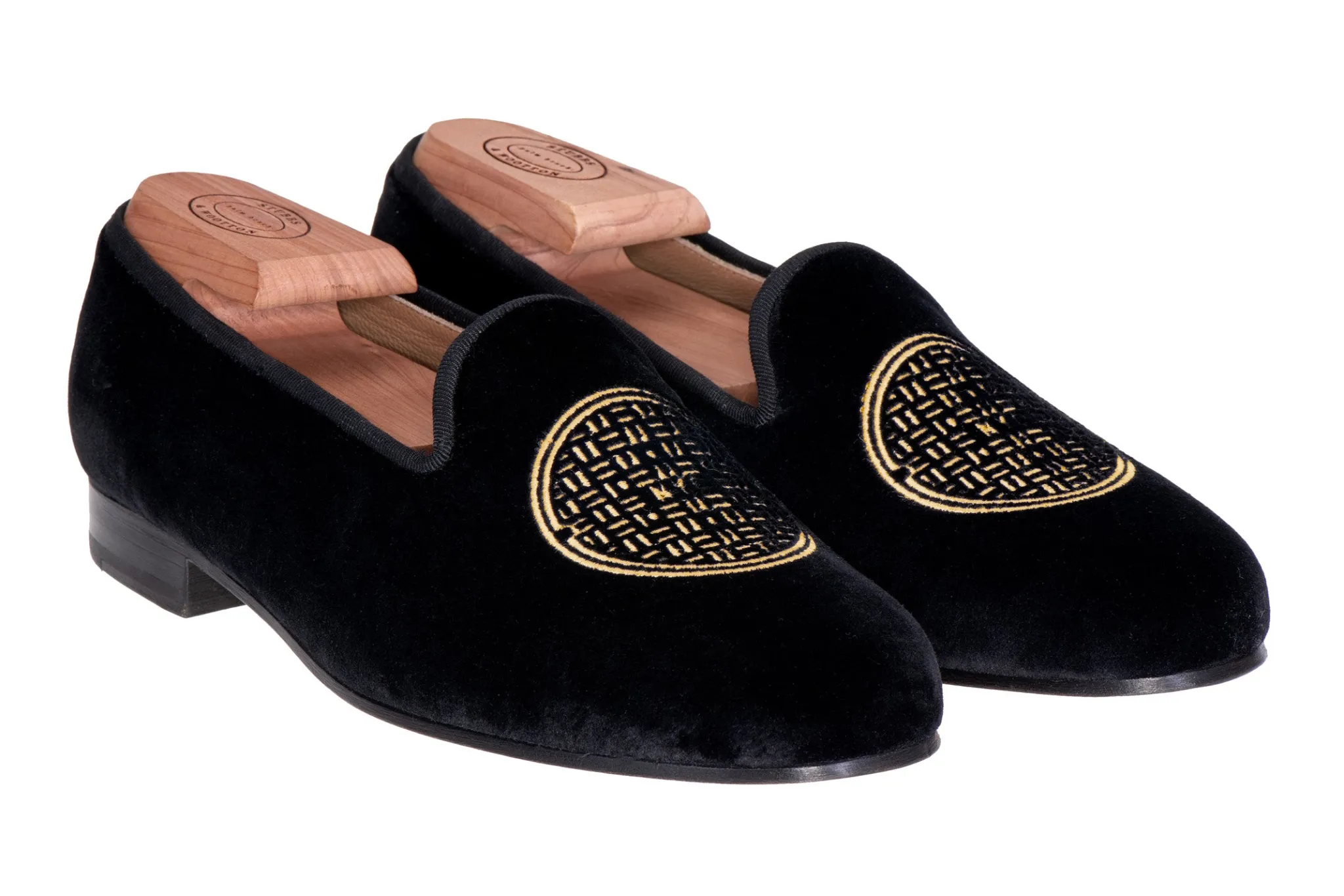 Metropolis Gold Velvet Slipper (Men)<Stubbs & Wootton Sale