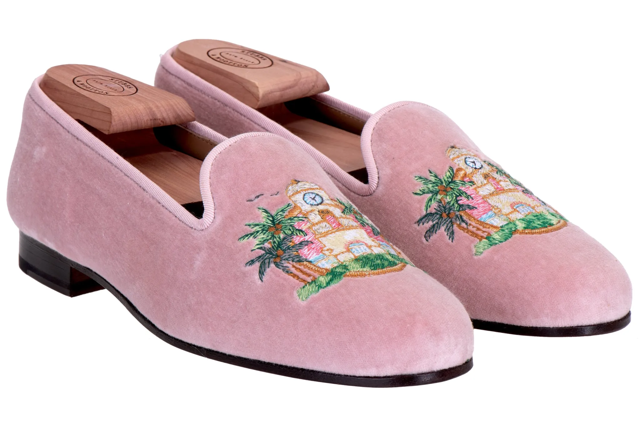 PB Clocktower Champagne Velvet Slipper (Women)<Stubbs & Wootton Sale
