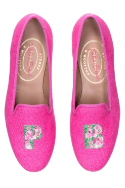 PB Fuchsia Linen Slipper (Women)<Stubbs & Wootton Sale