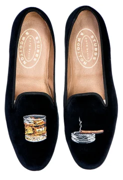 Scotch Velvet Slipper (Wide)<Stubbs & Wootton Fashion