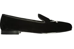 Skull Velvet Slipper (Wide)<Stubbs & Wootton Best