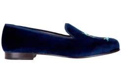 Storm Navy Velvet Slipper (Men)<Stubbs & Wootton Discount