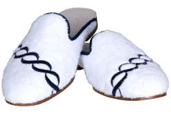 Treccia Navy Cloth Mule (Men)<Stubbs & Wootton Clearance