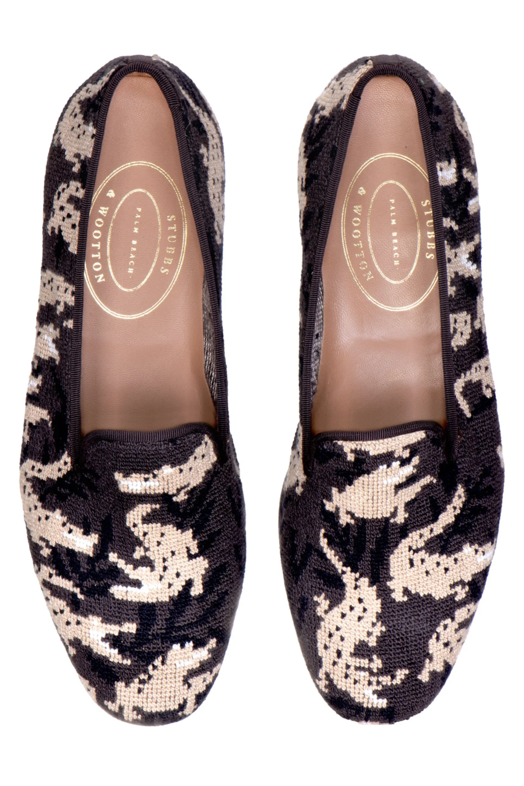 Wetlands Noir Needlepoint Slipper (Men)<Stubbs & Wootton Sale