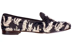 Wetlands Noir Needlepoint Slipper (Men)<Stubbs & Wootton Sale