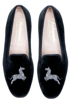 Zebra Velvet Slipper (Women)<Stubbs & Wootton Outlet