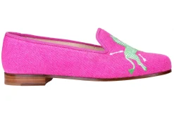 Zebras Fuchsia Linen Slipper (Men)<Stubbs & Wootton Discount