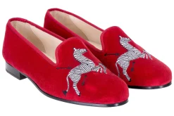 Zebras Velvet Slipper (Men)<Stubbs & Wootton New