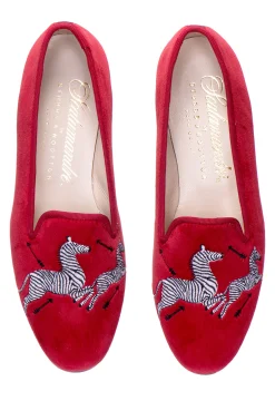 Zebras Velvet Slipper (Women)<Stubbs & Wootton Discount